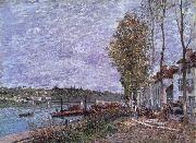 Alfred Sisley Overcast Day at Saint-Mammes oil painting